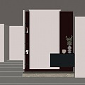 Italian Middle Ancient Style Cream Wind Suspension Small Dongtian Entry Partition Entrance 3d model