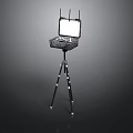 Space Communication Equipment With Tripod Mounted Antennas And Control Screen