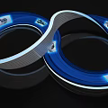Industrial Equipment Blue Flexible Illuminated Strip With Ring Shape And Icon Markers