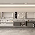 Sleek Modern Bathroom Vanity Units With Mirrors Sinks And Storage Cabinets