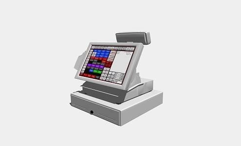 Modern cash register 3d model