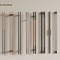POLIFORM Various Modern Metal Cabinet Handles Displayed On Light Background