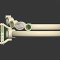 Elegant Silver Fashion Ring with Green Square Gemstone and White Accent Stones Design