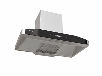 VATTI Modern Kitchen Range Hood With Sleek Black And White Design And Control Panel 3d model