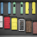 Industrial LOFT barn door barn sliding door 3d model