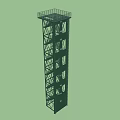 Industrial Metal Training Tower With External Staircase And Platform Framework 3d model