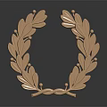 Shiny Golden Laurel Wreath Embellished High End Fashion Clothing Items