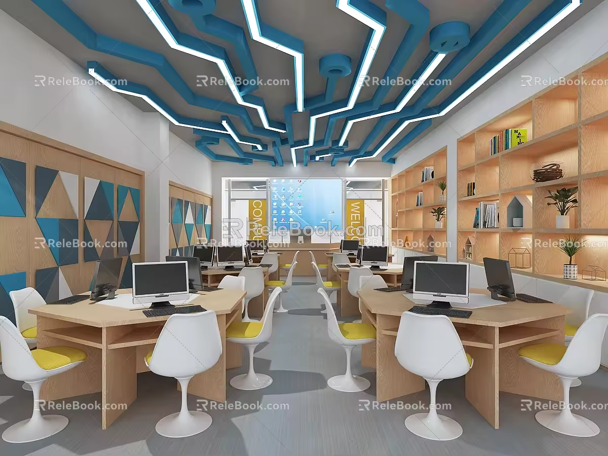 Modern Computer Room 3d model