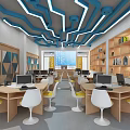Modern Computer Room 3d model