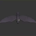 Flying Eagle With Spread Wings Yellow Claws Purple White Body Against Gray Background And Reflection
