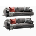 double sofa fabric double sofa living room sofa Reflex 3d model