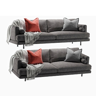 double sofa fabric double sofa living room sofa Reflex 3d model