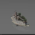 Stone Castle Structure With Multiple Towers Surrounded By Green Trees And Natural Landscape With Beach