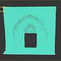 Gothic Entrance Gate Featuring Stone Arch Carved Walls And Decorative Columns