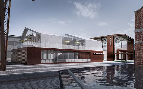 Modern Cultural and Creative Industrial Park Cultural and Creative Building Plant Renovation Urban Renewal Old City Renovation 3d model