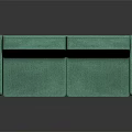 Green Two Seater Sofa with Fabric Upholstery Modern Design Wooden Legs and Simple Style