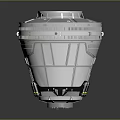 Advanced Space Capsule With Metallic Exterior Observation Windows And Hatch Door 3d model