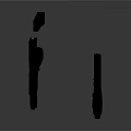 Two Black Pistols With Magazine In Detailed Display On Gray Background