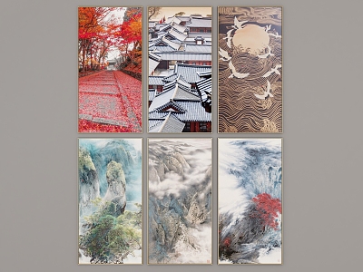 New Chinese Landscape Painting Decorative Painting model