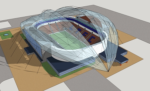 modern football stadium 3d model