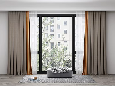 Modern Curtains 3d model