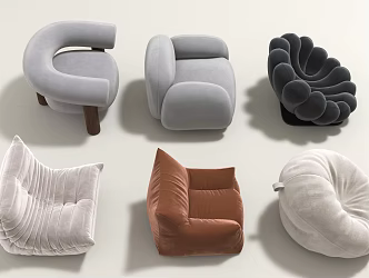 Single Sofa Chair Casual Sofa Shaped Sofa Lazy Sofa Leather Sofa Cloth Sofa 3d model
