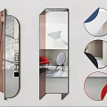Modern Mirror Designs With Arched Rectangular And Circular Shapes For Interior Decor 3d model