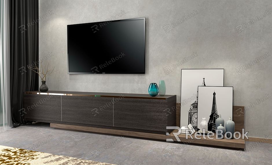 Modern TV Cabinet Simple TV Cabinet model