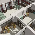 Spacious Public Office Space Interior With Open Layout Desks Chairs And Green Plants