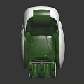 Comfortable Modern Green And White Massage Chair With Ergonomic Design And Soft Padding
