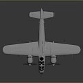 White Detailed Scale Airplane Model With Wings Engines And Cockpit On Dark Background