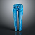 Stylish Slim Fit Blue Jeans With Classic Pockets And Denim Fabric