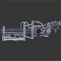Browning Machine Gun Browning Gatling White Machine Gun Machine Gun Bullet Military 3d model
