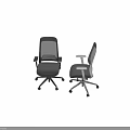 Ergonomic Office Chair with Mesh Back Armrests White Black Swivel Base Wheels