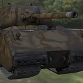 Military Camouflage Tank With Long Gun Barrel Heavy Tracks And Outdoor Setting
