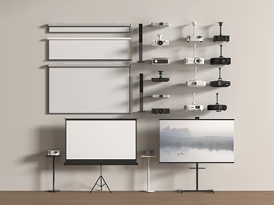 projection screen projection mobile projection equipment 3d model