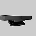 Sleek Black Modern Television with Slim Design Stand and Audio Integration Features