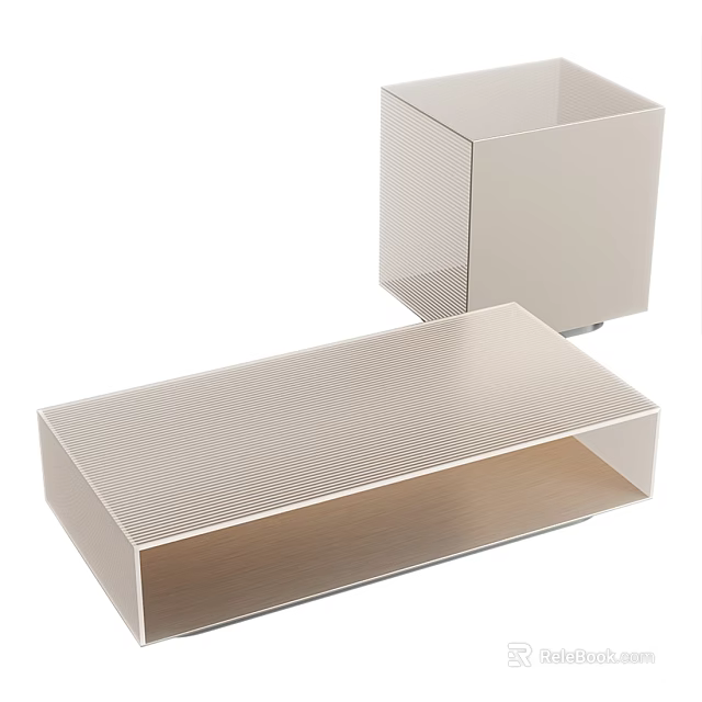 Modern Minimalist Metal Tea Table Design With Geometric Structure And Sleek Lines 3d model 