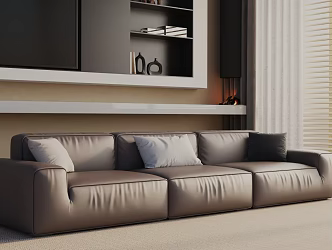 Modern three-seat sofa 3d model