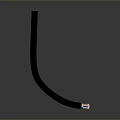 Black Electrical Cable With Colored Cores And Flexible Rubber Sheath