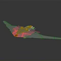 Modern Gray Stealth Aircraft Featuring Sleek Streamlined Design On Dark Background 3d model