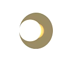 Modern Wall Light With White Spherical Shade And Golden Base For Contemporary Home Decor