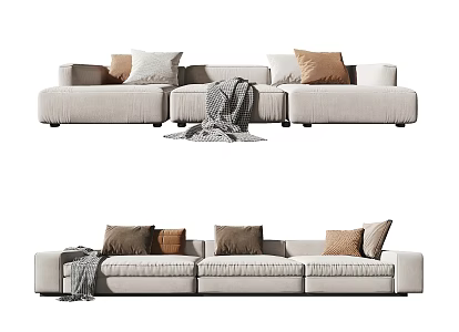 Modern three-seat sofa 3d model