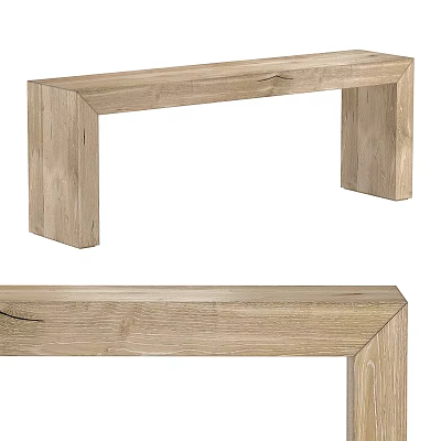 Light Wood Side Table with Natural Grain and Modern Minimalist Design Features 3d model