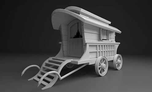 Modern carriage 3d model