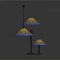 Decorative Stained Glass Lamps With Colorful Patterned Shades And Elegant Design