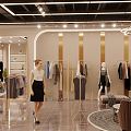 Light Luxury Clothing Store 3d model