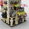 LEGO toy building blocks building luxury building luxury building 3d model