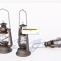 Vintage Candle Lanterns With Metal Frames And Glass Shades For Home Decor