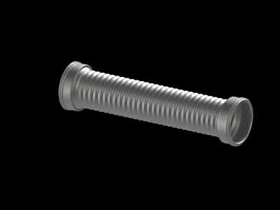 Metal Corrugated Pipe With Flexible Structure And Connection Ends For Industrial Applications 3d model